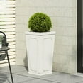 thumbnail image 2 of ACE-GARDEN, 1-YEAR-WARRANTY, 30.5"(H)*16"(L)*16"(W), MGO Planter, Garden Planter, Urn Planter for Indoor or Outdoor, Patio, Garden, Backyard, Living room(Antique White), 2 of 9