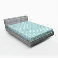 thumbnail image 1 of Ambesonne White Fitted Sheet, Detailed Circular Flowers, Full Size, Pale Blue White, 1 of 2