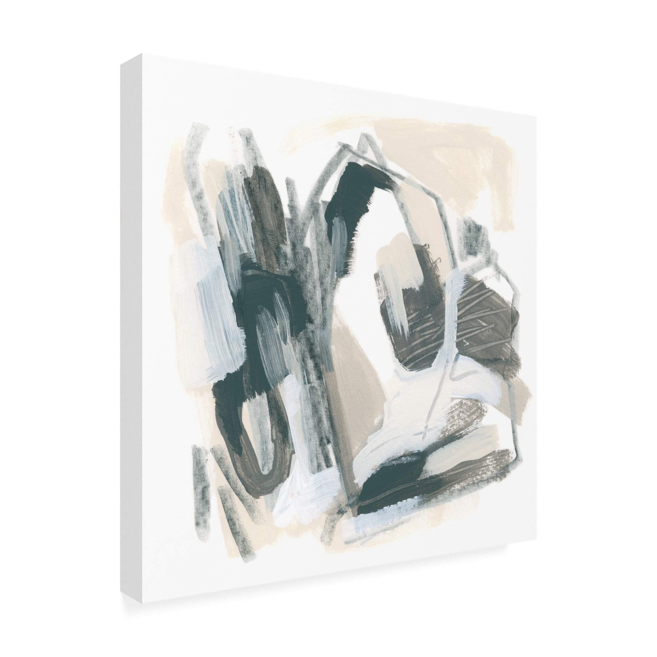 Canvas Wall Art - June Erica Vess 'Neutral Capacity I' Wall Art for Living Room, Bedroom, or Office Décor by Trademark Fine Art - 14 x 14 Inches