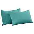thumbnail image 2 of Superior Cotton Blend 600 Thread Count Pillowcase Set of 2, Standard Size, Teal, 2 of 4