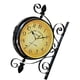 thumbnail image 5 of Reloj de pared vintage de doble cara, silencioso, de hierro, decorativo, giratorio 360 grados., 5 of 8