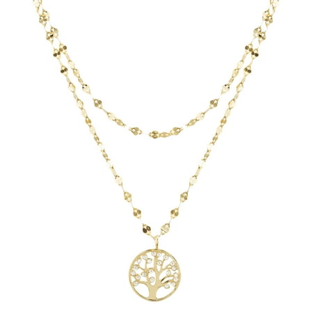 Charm Gold Pewter Choker Necklace Lesa Michele Women's White Cubic Zirconia Tree Of Life 12.5