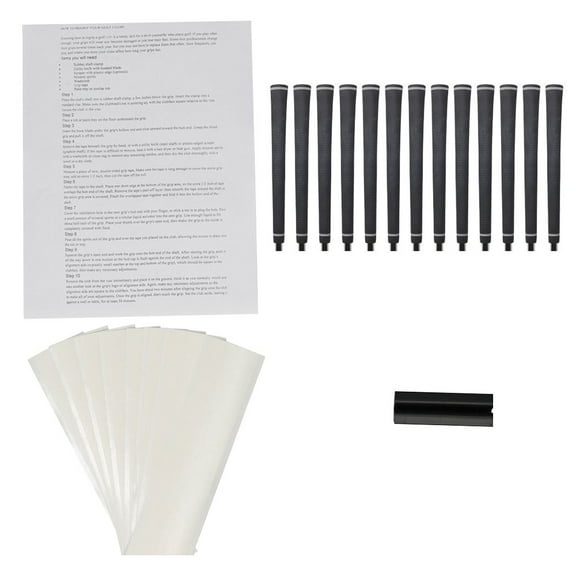 Tour Pro Soft Jumbo Black Golf Grips and Grip Kit (13 Grips, Grip Tape, Clamp, Instructions)