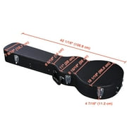 Electric Guitar Hard Case for LP Les Paul Type Wooden Hard Shell Lockable Black