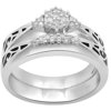 1/5 Carat T.W. Diamond Sterling Silver Bridal Set