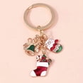 thumbnail image 2 of LLavero de Navidad de esmalte lindo, campana, ciervo, muñeco de nieve, llaveros para decoración de bolso, regalo DIY, colgantes de joyería, accesorios, 2 of 4