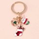 thumbnail image 2 of LLavero de Navidad de esmalte lindo, campana, ciervo, muñeco de nieve, llaveros para decoración de bolso, regalo DIY, colgantes de joyería, accesorios, 2 of 4