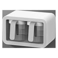 thumbnail image 1 of Caja de condimentos para montaje en pared, contenedor de almacenamiento de condimentos de rejilla múltiple, juego combinado de tarros de condimentos para cocina, 2 recipientes grises con 2 cucharas, 1 of 5