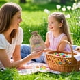 thumbnail image 1 of Decoraciones de Pascua, regalos de Pascua, adornos de Pascua, bolsa de regalo de Pascua, huevos de conejito, elementos de Pascua para niños, bolsa de dulces de lino con cordón, bolsa de tela para dulc, 1 of 6
