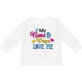 thumbnail image 3 of Inktastic My Nana and Papa Love Me with Hearts Boys or Girls Long Sleeve Toddler T-Shirt, 3 of 5