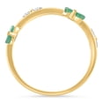 thumbnail image 3 of Pompeii 3/8Ct Emerald Marquise Shape Diamond & Gemstone Wedding Ring 10k Gold Lab Grown, 3 of 5