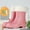 1Pink, variant on Womens Rubber Bots Wide Calf Boots Plush Lined Warm Waterproof Rain Boot Garden Shoes