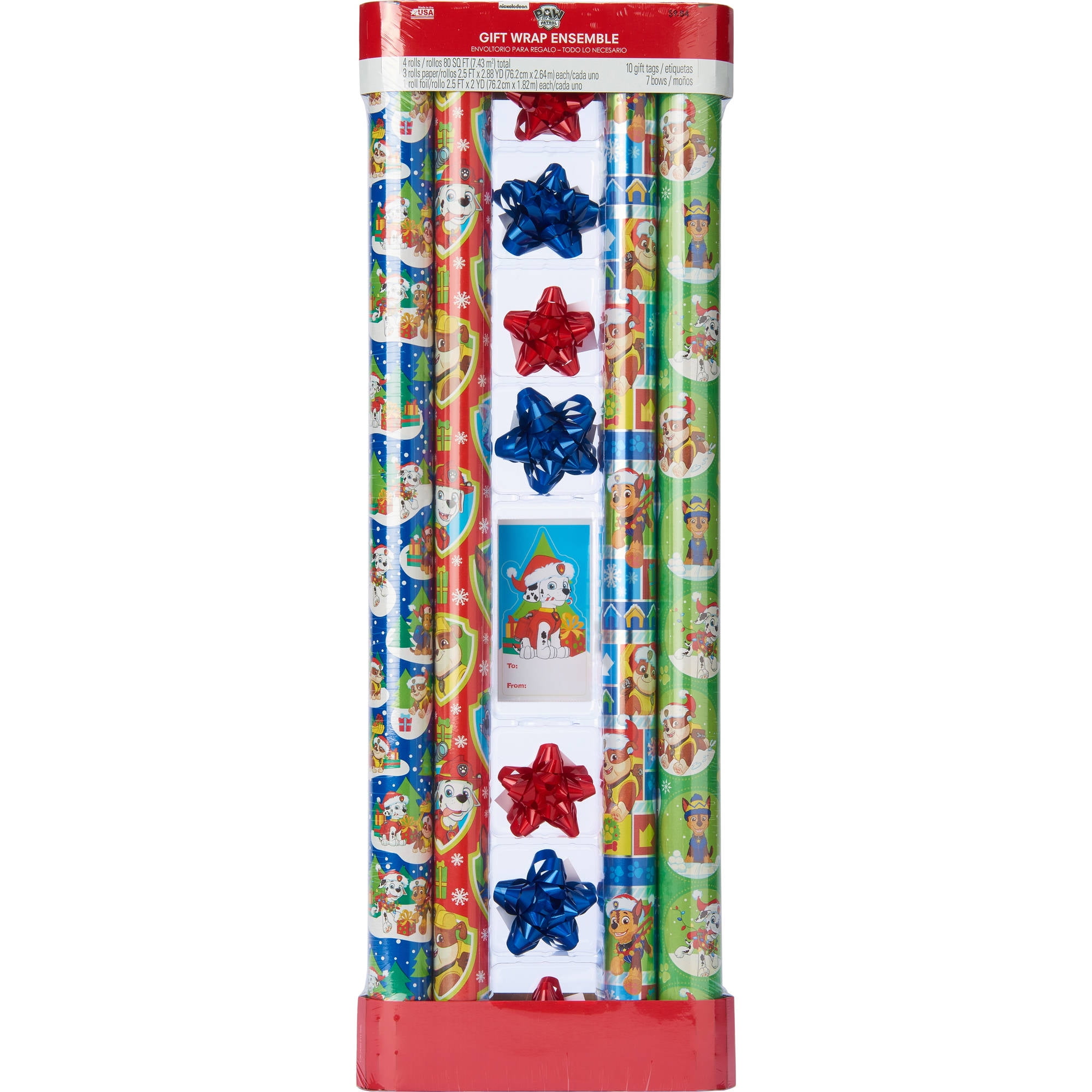 Wrapping Paper Paw Patrol Kids Christmas Quality Wrapping Paper 4 x Sheets Xmas Childrens