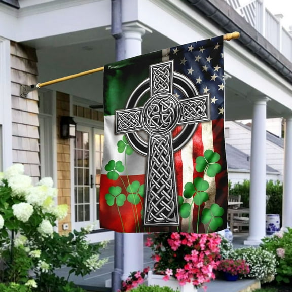 FLAGWIX American House Flag (29.5" x 39.5")-The Irish Celtic Cross Flag-Polyester Indoor Outdoor Flags