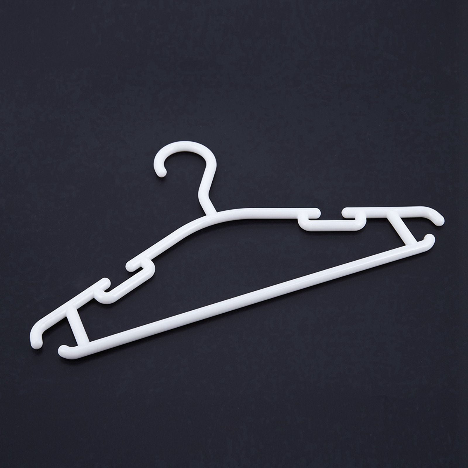 WHITE - Pack of 30 Pieces Hanger Non- Hangers for Children's Clothes PP Hangers for Baby or Child 27 x 15 cm
