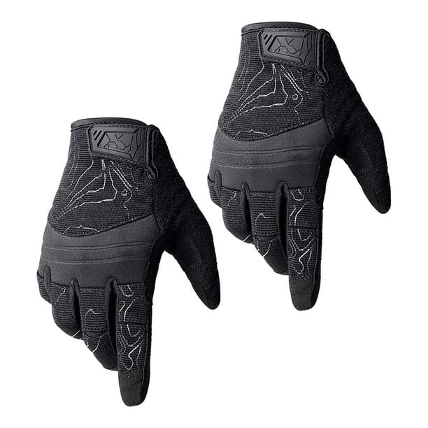 Guantes de trabajo Guantes táctiles Guantes protectores transpirables para motocicleta Guantes con dedos completos para ciclismo Entrenamiento físico L