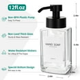thumbnail image 2 of LZLINGMEI 2Pcs Foaming Soap Dispenser, Foaming Hand Soap Dispenser Set,Refillable Foam Soap Dispenser With Foaming Pump, Labels, Square Foam Soap Hand Dispenser For Bathroom, Kitchen, 2 of 8
