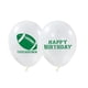 thumbnail image 2 of Juego de 36 globos de látex de 12 pulgadas con temática de fútbol y rugby, para fiestas de cumpleaños, decoración (15 verdes, 18 blancos y 3 rollos de cinta verde)., 2 of 5
