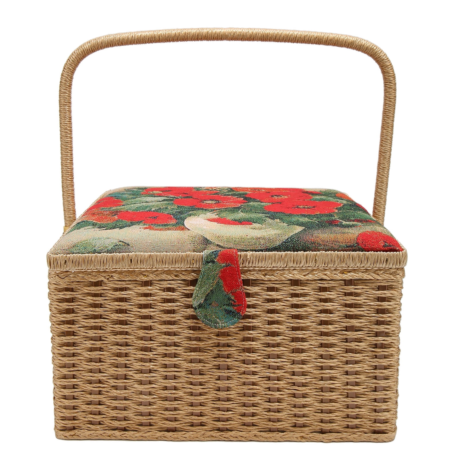Panier à couture de grande capacité avec plateau amovible – Boîte de rangement en tissu élégant pour la maison ou les voyages – Organiseur de couture Panier à couture de grande capacité avec plateau amovible – Boîte de rangement en tissu élégant pour la maison ou les voyages – Organiseur de couture