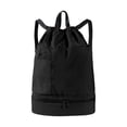 thumbnail image 1 of Mochilas con cordón de malla para natación, bolsa de baloncesto para fútbol, viajes, baloncesto Negro, 1 of 8
