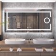 thumbnail image 3 of LED Lighted Backlit Bathroom Mirror Dimmable Antifog LED Mirror with 3X Magnifying 3 Colors Makeup Mirrors My Lux Decor Round, 3 of 7