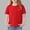 Red, variant on Piuwrlz Girl Graphic Shirts Tops Girls Short T-Shirts Sleeve Crew Neck Pullover Red Size 5-6 Years