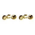 thumbnail image 2 of Transemion Round Men Cufflinks Cuff Button Covers 2 Suit Gift Business Pieces Men Gold 15mm Diameter 2Set, 2 of 6