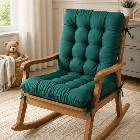 Thickened Rocking Chair Cushions – All-Season Seat and Back Cushion Set for Indoor Rocking Chairs