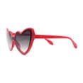 thumbnail image 3 of Womens Retro Cat Eye Plastic Inset Lens Iconic Sunglasses Red - Smoke, 3 of 4