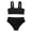 Black, variant on GYRATEDREAM Girls Swimsuit Solid Color Swimwear Kids Two Piece Bathing Suits Bikini Set for Girls 7-12 Years