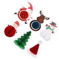 thumbnail image 3 of 6 piezas Tema de Navidad Documento Bolas Honeycomb Balls Santa Claus Ornamentos colgantes, 3 of 7