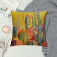 thumbnail image 2 of Chilfamy Summer Style for Home Couch Decor Tropical Succulent Plants Cactus Throw Pillow Cushion Covers Oil Painting Prickly Pea Pillow Cases 18x18in, 2 of 5