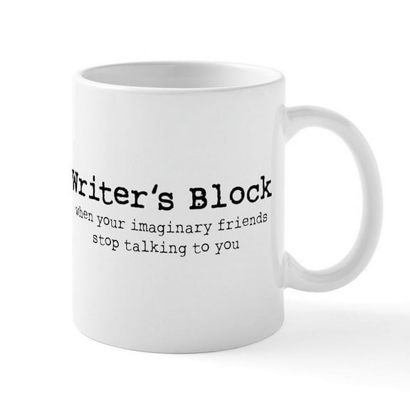 CafePress - Writer's Block Mug - 11 oz Ceramic Mug - Novelty Coffee Tea Cup