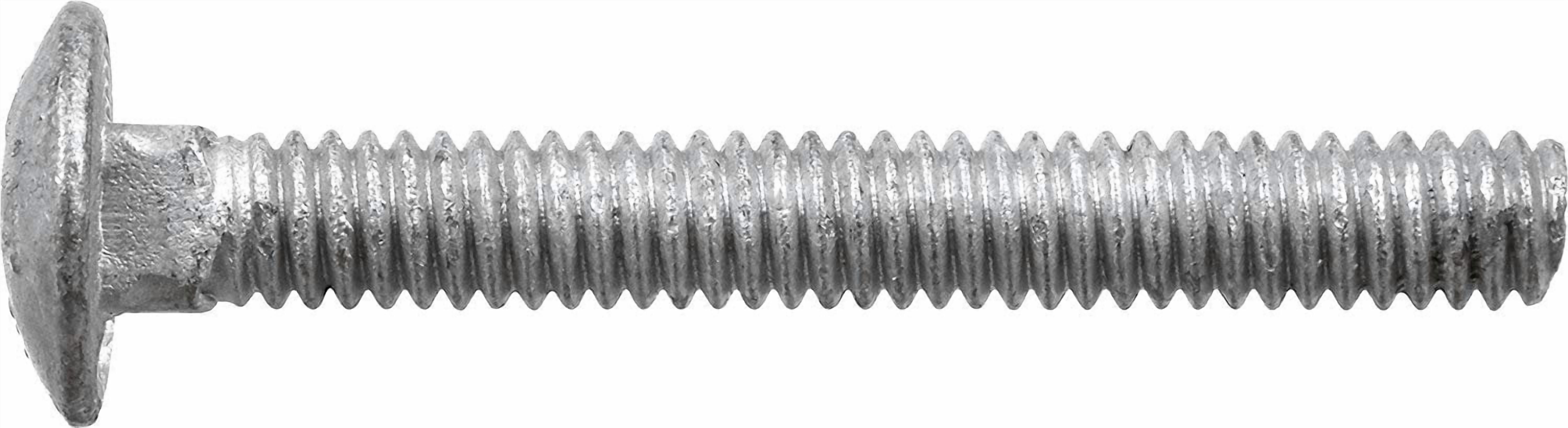 Hillman Carriage Bolt 812512 - Galvanized, Rust Resistant - 1/4 x 2-Inch, Silver — Construction & DIY Use, Standard Hardware Spec