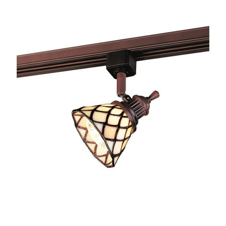 Hampton Bay Oil Rubbed Bronze Linear Track Head With Tiffany Shade Hampton Bay Oil Rubbed Bronze Linear Track Head With Tiffany Shade