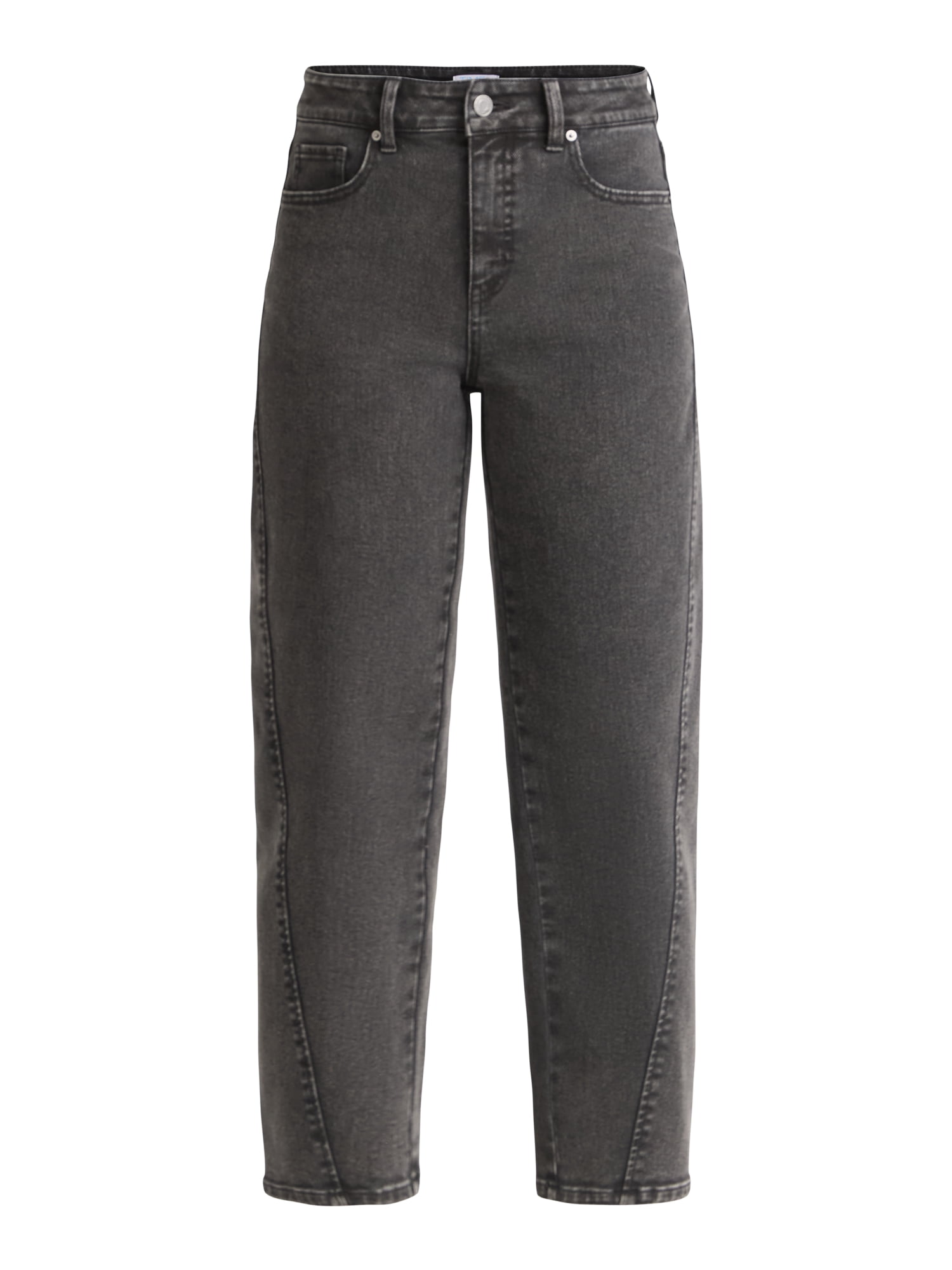 Time and Tru Women's High Rise Barrel Jeans, 26.5" Inseam, Sizes 0-20