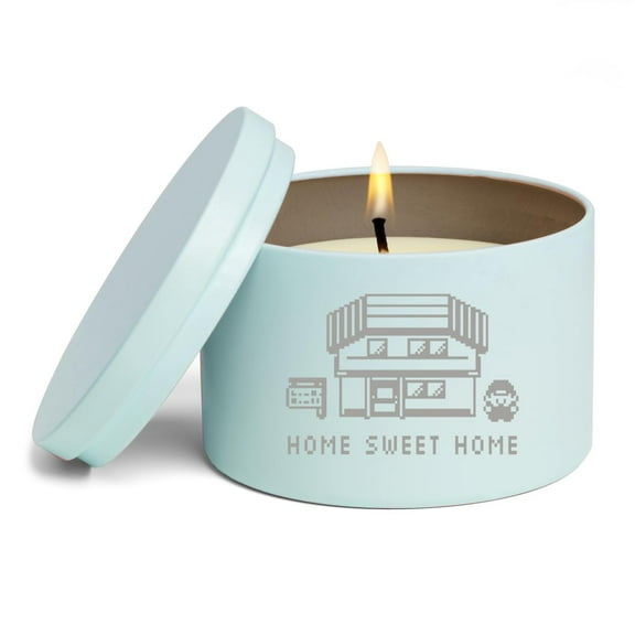 Scented Candle Gift 8oz with Lid Home Sweet Home Video Game (Lavender - Blue)