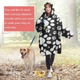 thumbnail image 4 of Wearable Oversized Blanket,Black Paw Wearable Blanket Hoodie for Adults,Cozy Hooded Blankets with Super Pockets,Super Warm Fuzzy Pullover for Women & Men, 4 of 6