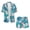 Tropical Plumeria Flower Palm Leaves, variant on Xoenoiee Dog Paw Plaid Print Women's Hawaiian Beach Outfit 2 Piece Short Sleeve Swim Cover Up Shorts Set Summer Open Front Kimono Cardigan Vacation Beachwear, Size S