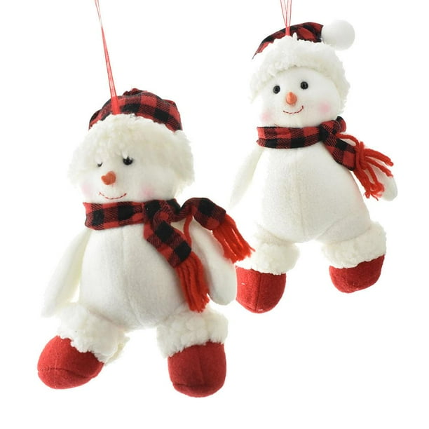 Fabric Snowman Christmas Ornaments, Assorted Sizes, 2-Piece - Walmart