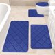 thumbnail image 5 of Fiudx Juego de Alfombras de Baño de Espuma, Suave Terciopelo Polar con Reverso Antideslizante, Muy Absorbentes, Lavables a Máquina, Juego de 4 Alfombras de Baño, Diseño Moderno, Multiusos, 40 X 60 Cm, 5 of 6