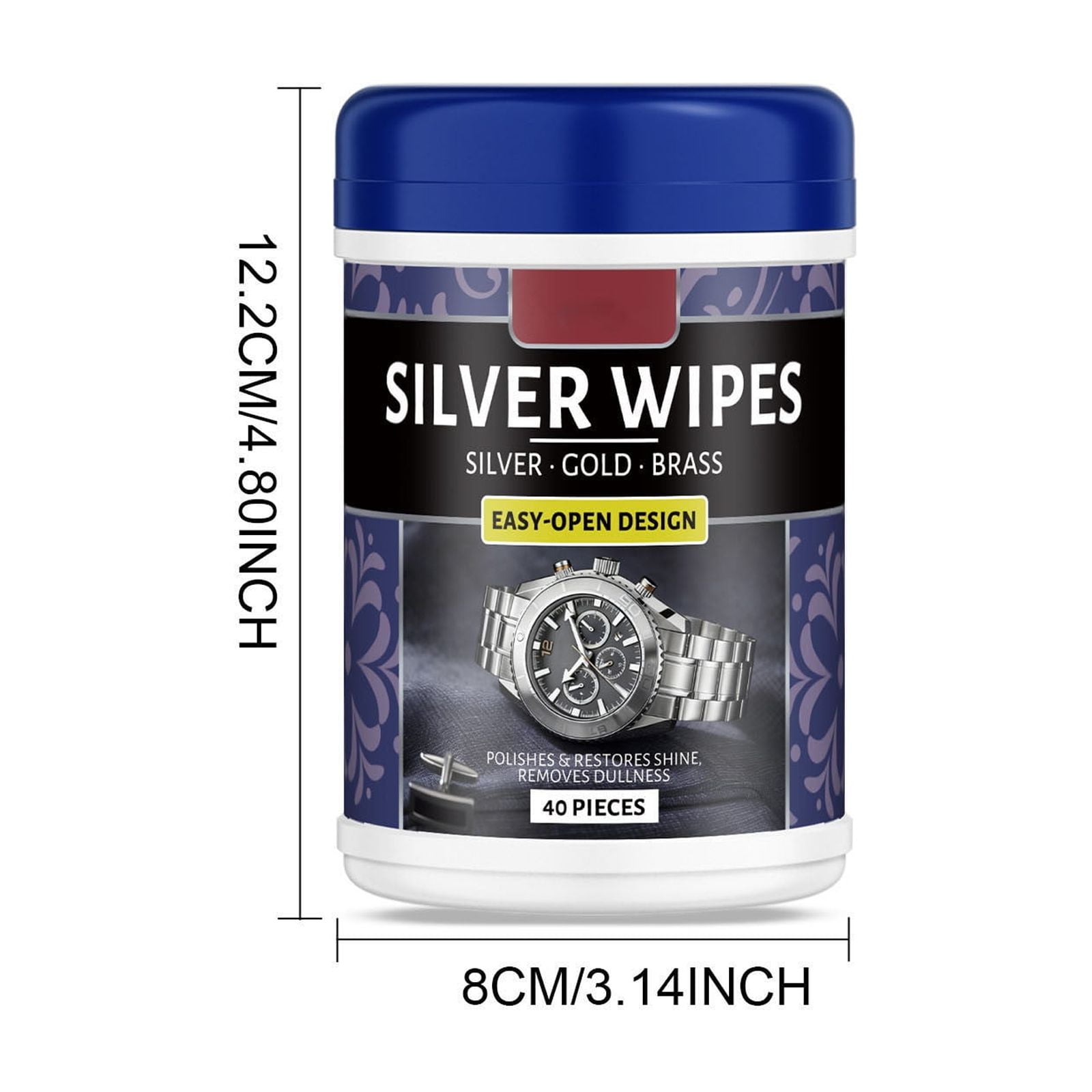 cpengpj Premium Silver Cleaning Wipes for Tarnish Removal, Anti-Tarnish Polishing Cloths for Jewelry, Tableware Restoration with Safe pH Formula