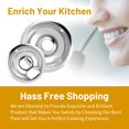 thumbnail image 2 of 4 Pack Chrome Drip Pans, Compatible with Whirpool Kenmore Frigirate Stove Top Drip Bowls. Include 2 Pcs 6'' Range Replacement Drip Pans and 2 Pcs 8 '' Cooktop Drip Pans, 2 of 7