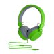 thumbnail image 2 of Auriculares con cable y conector de audio de 3,5 mm para oficina, con micrófono, cómodos. Verde, 2 of 8