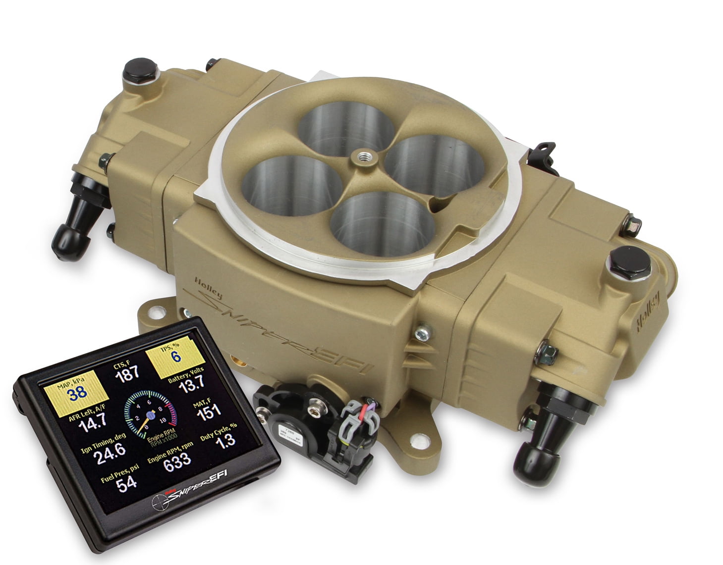 Holley Sniper EFI 550875 Holley Super Sniper Stealth 4150 650HP Gold Finish