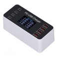 thumbnail image 1 of 65W 8 Port Desktop Charging Station, Multi Port Travel Fast Wall Charging Hub with LCD Display for Smart Phone Tablet Laptop Computer, 1 of 7