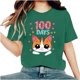 thumbnail image 1 of Camisetas de Cuello de Tripulación de Manga Corta para Mujeres Carta Impresa Camiseta 95% Poliéster 5% Spandex, Manga Corta Cuello Redondo Top Casual para Diario, 1 of 5