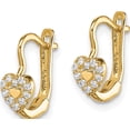 thumbnail image 2 of 14K Yellow Gold Madi K Cz Double Heart Hoop Earrings Made In China gk1060, 2 of 5