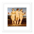 thumbnail image 1 of Raphael Three Graces Greek Mythology Painting 8X8 Inch Square Wooden Framed Wall Art Print Picture with Mount, 1 of 4