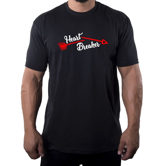 Valentine's Day Heart Breaker T-shirts, Men's Graphic Tee, Heart Breaker Shirt - Broken Arrow